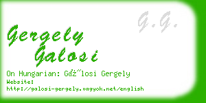 gergely galosi business card